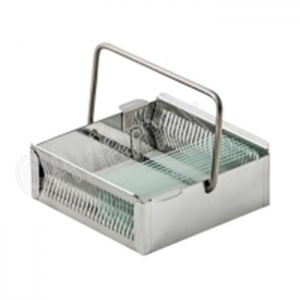 Stainless Steel Slide Staining Rack for 25 Glass Slides